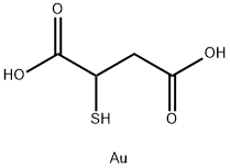 gold(+1) cation, 4-hydroxy-4-oxo-2-sulfanyl-butanoate 结构式