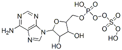 6-amino-9-[3,4-dihydroxy-5-[(hydroxy-sulfooxy-phosphoryl)oxymethyl]oxolan-2-yl]-purine 结构式