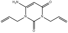 6-氨基-1,3-二-2-丙烯-1-基-2,4(1H,3H)-嘧啶二酮 结构式