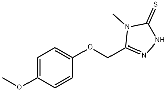 5-((4-甲氧基苯氧基)甲基)-4-甲基-4H-1,2,4-三唑-3-硫醇 结构式