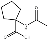 1-乙酰氨基环戊烷-1-羧酸 结构式