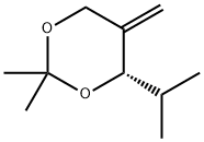 1,3-Dioxane,2,2-dimethyl-5-methylene-4-(1-methylethyl)-,(4S)-(9CI) 结构式