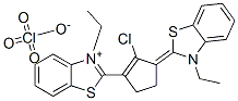 2-(2-CHLORO-3-[3-ETHYL-1,3-BENZOTHIAZOL-2(3H)-YLIDENE]-1-CYCLOPENTEN-1-YL)-3-ETHYL-1,3-BENZOTHIAZOL-3-IUM PERCHLORATE 结构式