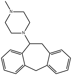 1-(10,11-Dihydro-5H-dibenzo[a,d]cyclohepten-10-yl)-4-methylpiperazine 结构式
