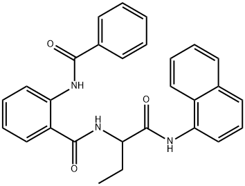 Benzamide, 2-(benzoylamino)-N-[1-[(1-naphthalenylamino)carbonyl]propyl]- (9CI) 结构式