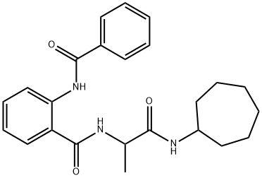 Benzamide, 2-(benzoylamino)-N-[2-(cycloheptylamino)-1-methyl-2-oxoethyl]- (9CI) 结构式