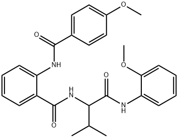 Benzamide, 2-[(4-methoxybenzoyl)amino]-N-[1-[[(2-methoxyphenyl)amino]carbonyl]-2-methylpropyl]- (9CI) 结构式