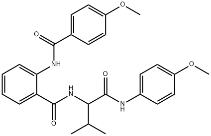 Benzamide, 2-[(4-methoxybenzoyl)amino]-N-[1-[[(4-methoxyphenyl)amino]carbonyl]-2-methylpropyl]- (9CI) 结构式