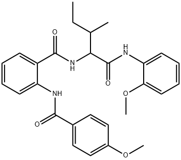 Benzamide, 2-[(4-methoxybenzoyl)amino]-N-[1-[[(2-methoxyphenyl)amino]carbonyl]-2-methylbutyl]- (9CI) 结构式