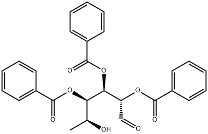 2,3,4-三-O-苯甲酰基-L-吡喃岩藻糖 结构式