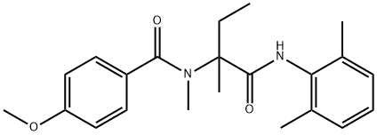 Benzamide, N-[1-[[(2,6-dimethylphenyl)amino]carbonyl]-1-methylpropyl]-4-methoxy-N-methyl- (9CI) 结构式