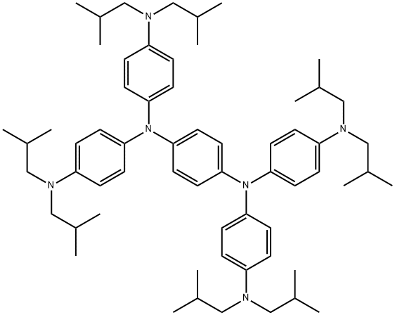 N,N,N',N'-四(对二异丁胺基苯基)-对苯二胺 结构式