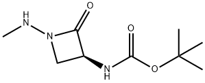 Carbamic acid, [(3S)-1-(methylamino)-2-oxo-3-azetidinyl]-, 1,1-dimethylethyl 结构式