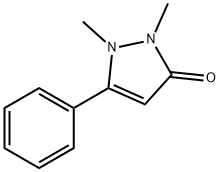 1,2-Dihydro-1,2-dimethyl-5-phenyl-3H-pyrazol-3-one 结构式