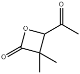 2-Oxetanone, 4-acetyl-3,3-dimethyl- (9CI) 结构式