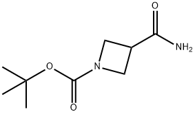 N-BOC-氮杂环丁烷-3-甲酰胺 结构式