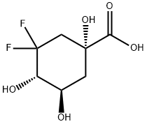 Cyclohexanecarboxylic acid, 3,3-difluoro-1,4,5-trihydroxy-, (1R,4S,5R)- (9CI) 结构式
