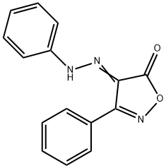 3-Phenyl-4-(2-phenylhydrazono)isoxazole-5(4H)-one 结构式