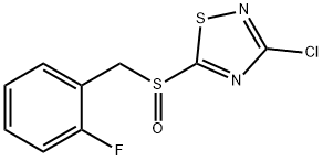 3-CHLORO-5-(2-FLUOROBENZYLSULFINYL)-1,2,4-THIADIAZOLE 结构式