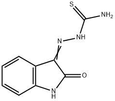 2-(2-氧代吲哚啉-3-亚基)肼-1-硫代甲酰胺 结构式