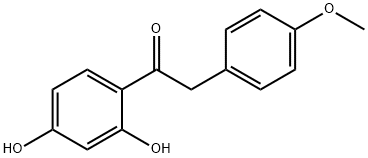 1-(2,4-二羟苯基)-2-(4-甲氧苯基)乙酮 结构式