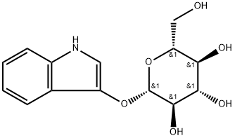 3-吲哚基-beta-D-吡喃葡萄糖苷 结构式