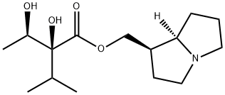 (2S,3R)-2,3-Dihydroxy-2-isopropylbutanoic acid [(1R,7aR)-hexahydro-1H-pyrrolizin-1-yl]methyl ester 结构式