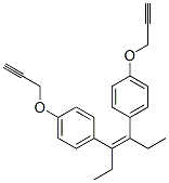 1-prop-2-ynoxy-4-[4-(4-prop-2-ynoxyphenyl)hex-3-en-3-yl]benzene 结构式