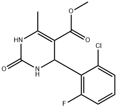 5-Pyrimidinecarboxylicacid,4-(2-chloro-6-fluorophenyl)-1,2,3,4-tetrahydro-6-methyl-2-oxo-,methylester(9CI) 结构式