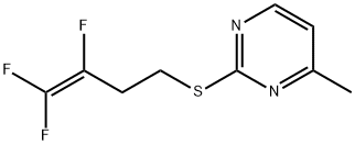 4-Methyl-2-[(3,4,4-trifluoro-3-butenyl)thio]pyrimidine 结构式