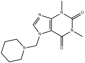 3,7-Dihydro-1,3-dimethyl-7-(piperidinomethyl)-1H-purine-2,6-dione 结构式