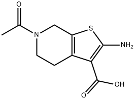 Thieno[2,3-c]pyridine-3-carboxylic acid, 6-acetyl-2-amino-4,5,6,7-tetrahydro- (9CI) 结构式