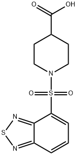 1-(2,1,3-苯并噻二唑-4-基磺酰基)哌啶-4-羧酸 结构式