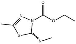 1,3,4-Thiadiazole-3(2H)-carboxylicacid,5-methyl-2-(methylimino)-,ethylester(9CI) 结构式