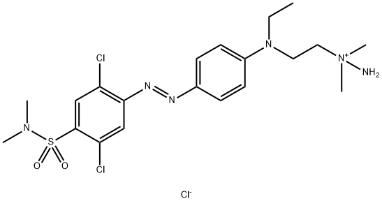 1-[2-[[4-[[2,5-dichloro-4-[(dimethylamino)sulphonyl]phenyl]azo]phenyl]ethylamino]ethyl]-1,1-dimethylhydrazinium chloride  结构式