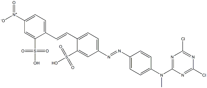 5-[[4-[(4,6-DICHLORO-1,3,5-TRIAZIN-2-YL)METHYLAMINO]PHENYL]AZO]-2-[2-(4-NITRO-2-SULPHOPHENYL)VINYL] 结构式