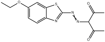 3-[(6-Ethoxy-2-benzothiazolyl)azo]-2,4-pentanedione 结构式