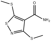 3,5-二(甲硫基)异噻唑-4-甲酰胺 结构式