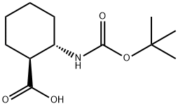 (1S,2S)-2-叔丁氧羰基氨基环己烷羧酸 结构式