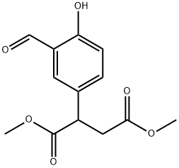 Butanedioic acid, 2-(3-forMyl-4-hydroxyphenyl)-, 1,4-diMethyl ester 结构式