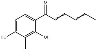 2,4-Hexadien-1-one, 1-(2,4-dihydroxy-3-methylphenyl)- (9CI) 结构式