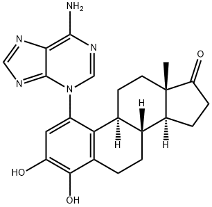 4-羟基雌酮1-N3-腺嘌呤 结构式