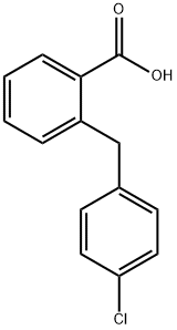 2-[(4-氯苯基)甲基]苯甲酸 结构式