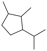 1-Isopropyl-2,3-dimethylcyclopentane 结构式