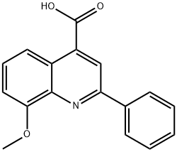 4-QUINOLINECARBOXYLIC ACID,8-METHOXY-2-PHENYL- 结构式