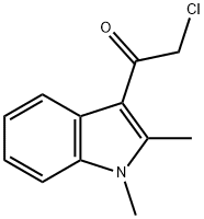 2-氯-1-(1,2-二甲基-1H-吲哚-3-基)-乙酮 结构式