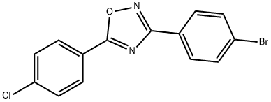 3-(4-BROMOPHENYL)-5-(4-CHLOROPHENYL)-1,2,4-OXADIAZOLE 结构式