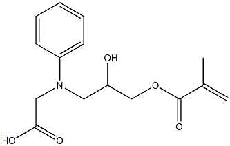 N-[2-羟基-3-[(2-甲基-1-氧代烯丙基)氧基]丙基]-N-苯基甘氨酸 结构式