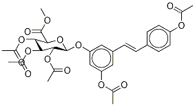 trans Resveratrol Penta-O-acetyl-3-β-D-glucuronide Methyl Ester 结构式