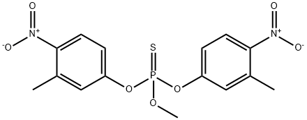 O-Methyl O,O-bis(3-methyl-4-nitrophenyl) phosphorothioate 结构式